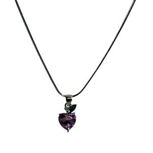 Purple Heart Pendant Necklace